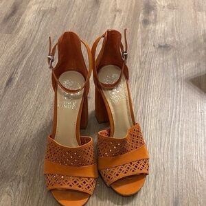 Vince Camuto Women's Orange Peep-Toe Heels
